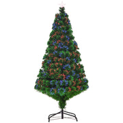 Árvore de Natal Artificial 150 cm Verde com Fibra Óptica - Ø75x150 cm
