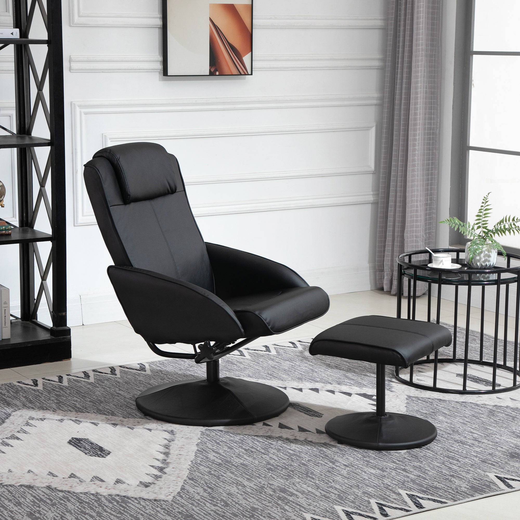 Poltrona Relax Reclinável 145° Preto 78x67x98 cm