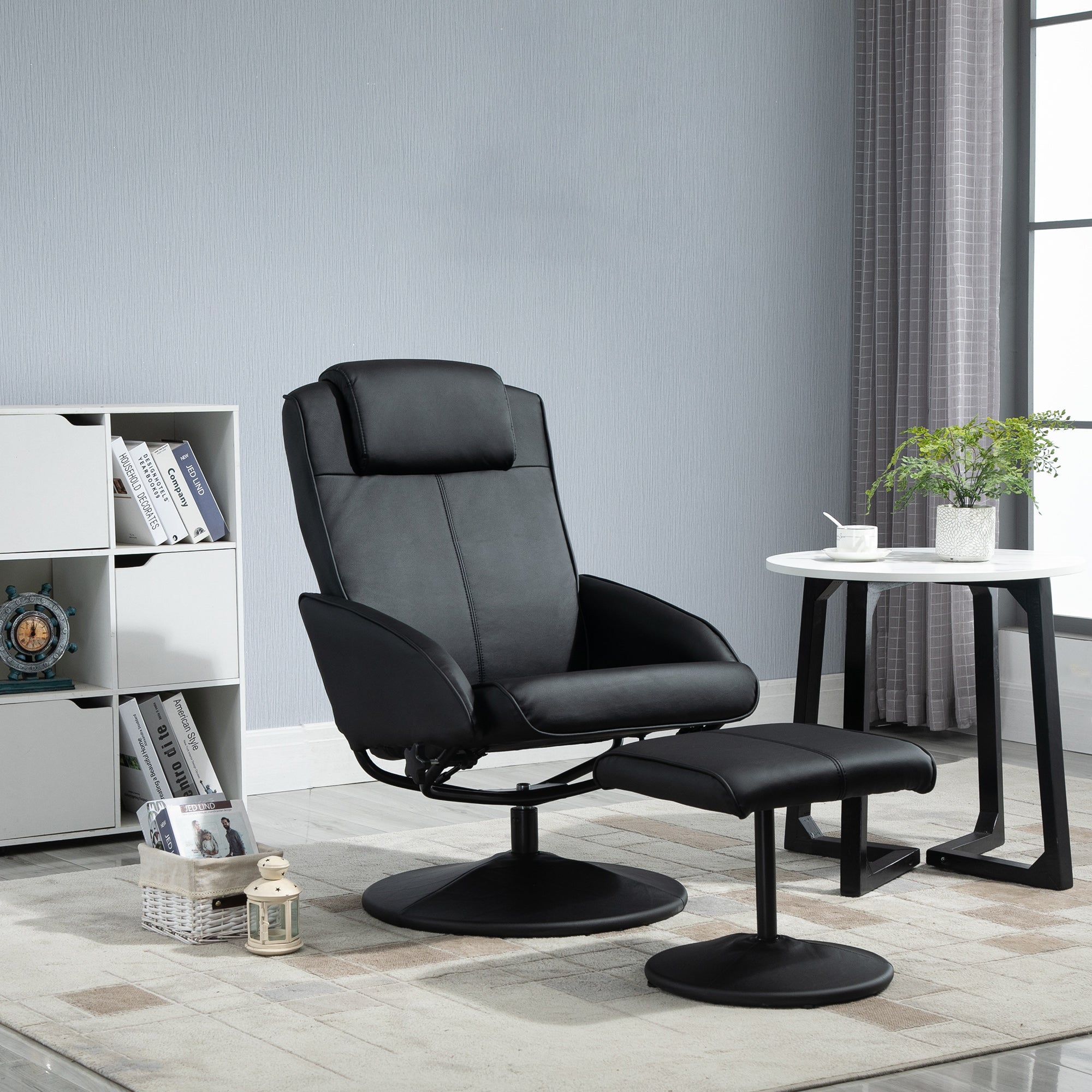 Poltrona Relax Reclinável 145° Preto 78x67x98 cm
