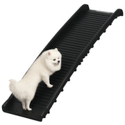 Rampa Dobrável para Animais de Estimação 155x39x14cm - Cor Preto