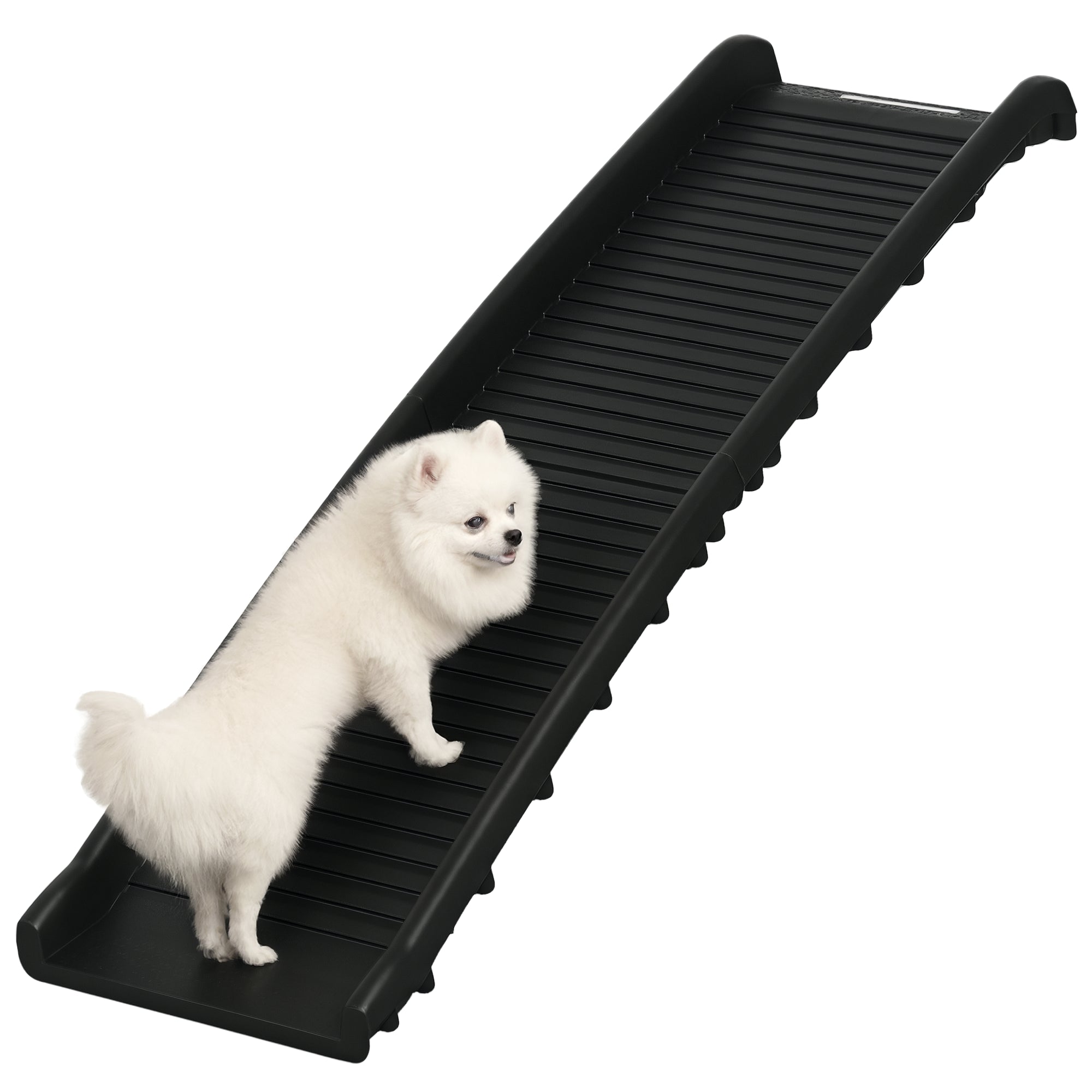 Rampa Dobrável para Animais de Estimação 155x39x14cm - Cor Preto