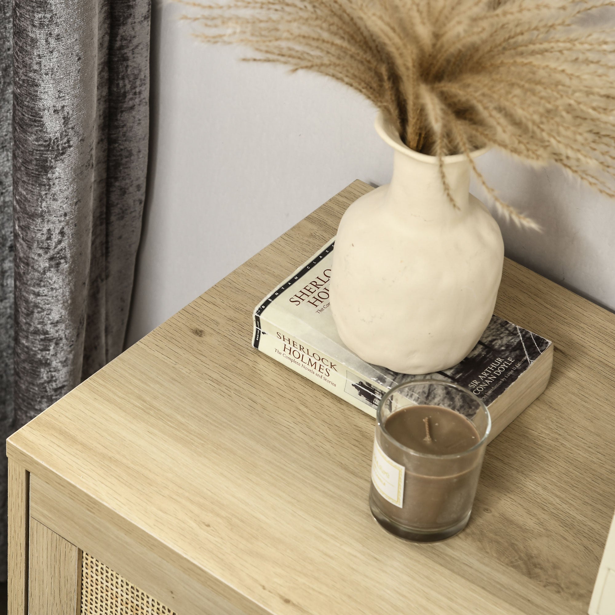 Cómoda de Madeira Natural 60x38x88,5 cm - Estilo Boêmio
