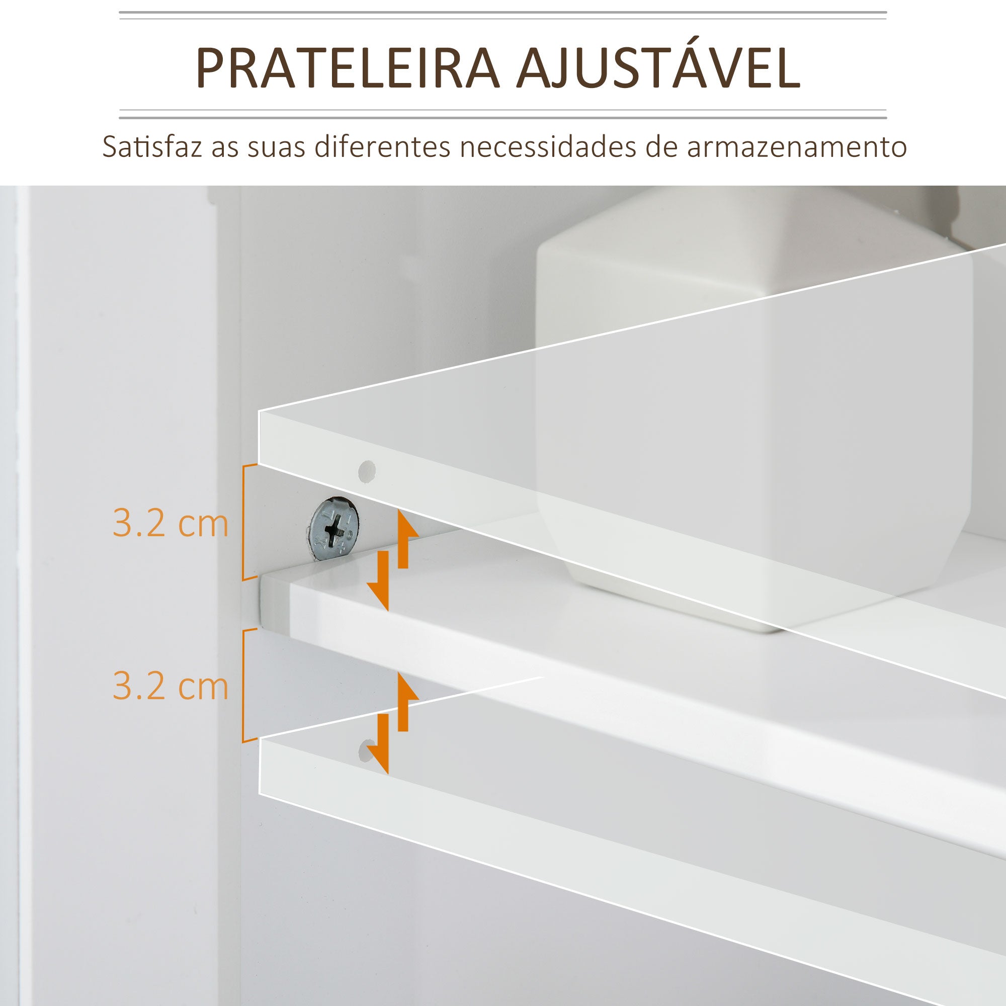 Móvel para Lavatório Branco e Madeira 60x30x60cm - Armazenamento e Elegância