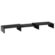 Suporte Elevado Ajustável para 2 Monitores Notebook 117x23.5x10cm Preto