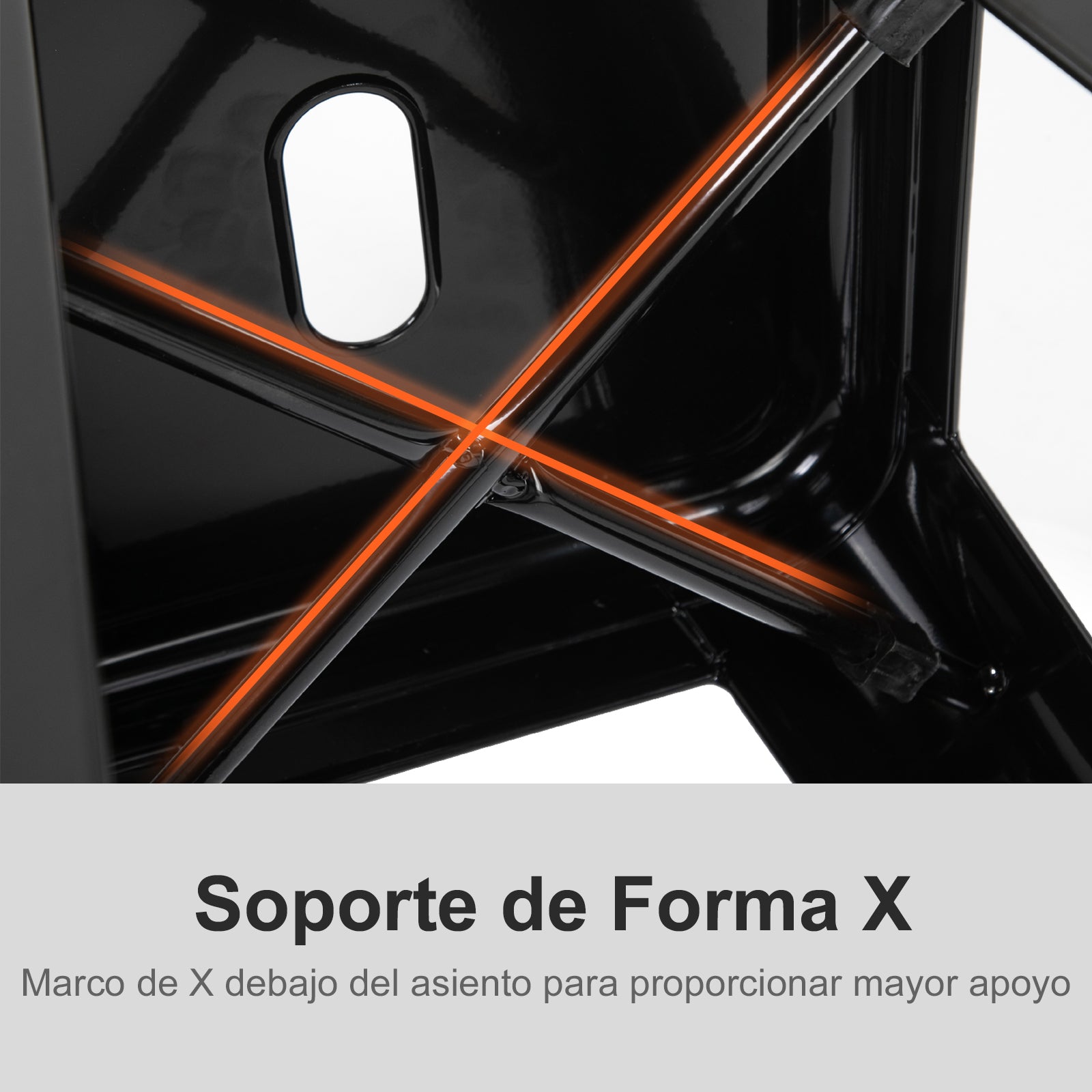 Conjunto de 4 Bancos de Bar Empilháveis – 41x41x67 cm – Preto – Metal