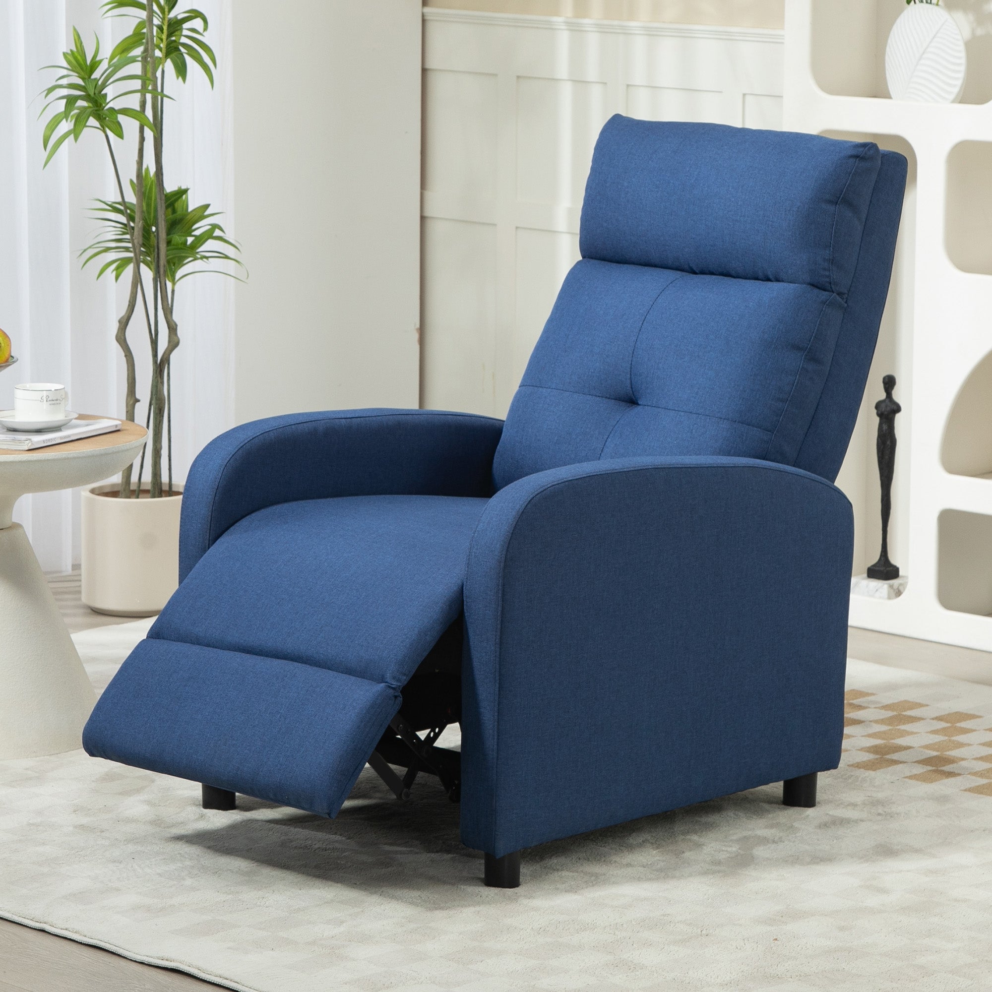Poltrona Relax Reclinável Azul Escuro 67x87x98 cm