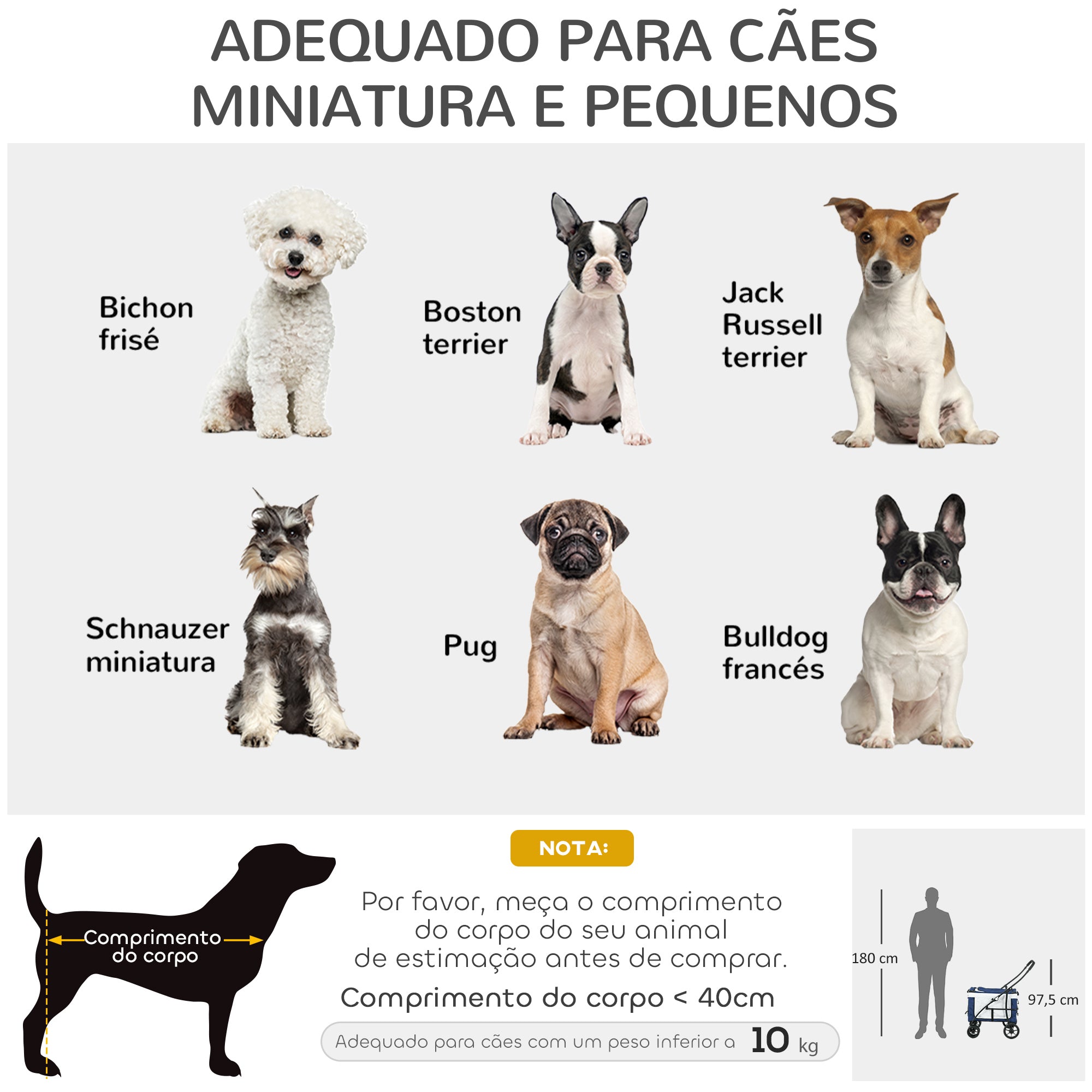 Carrinho para Animais de Estimação Dobrável Azul 81x58x97,5 cm