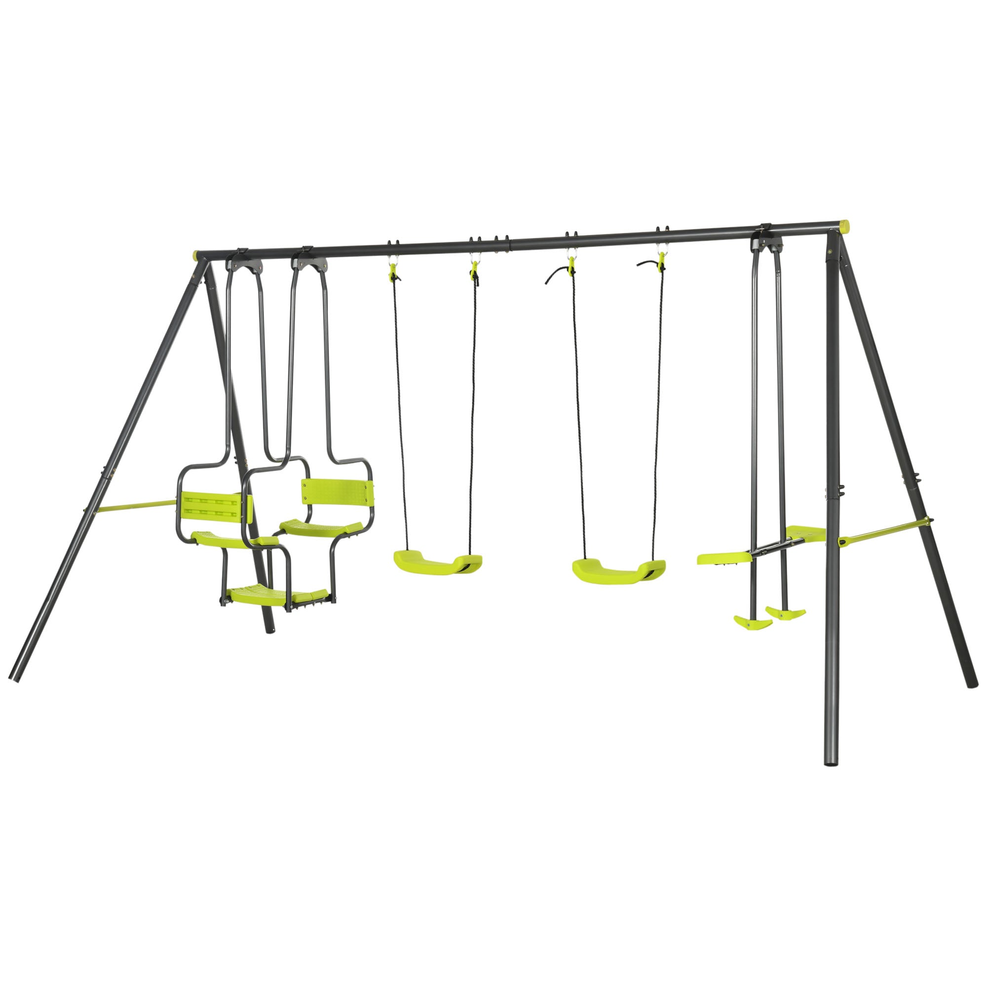 Baloiço Infantil Verde 355x184x186 cm - Conjunto de Diversão para Crianças