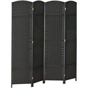 Biombo de 4 Painéis 160x1,6x170 cm - Cor Preto
