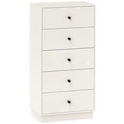 Cómoda Estreita com 5 Gavetas 47x29x95 cm - Branco