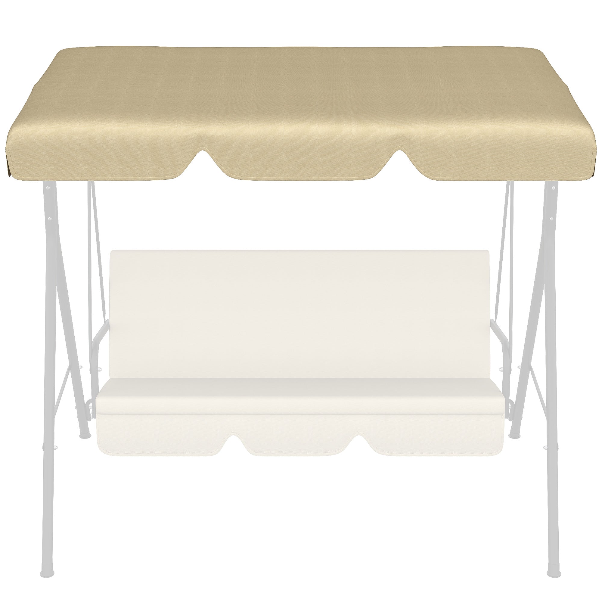 Toldo de Substituição para Baloiços 156x117x15 cm - Cor Bege