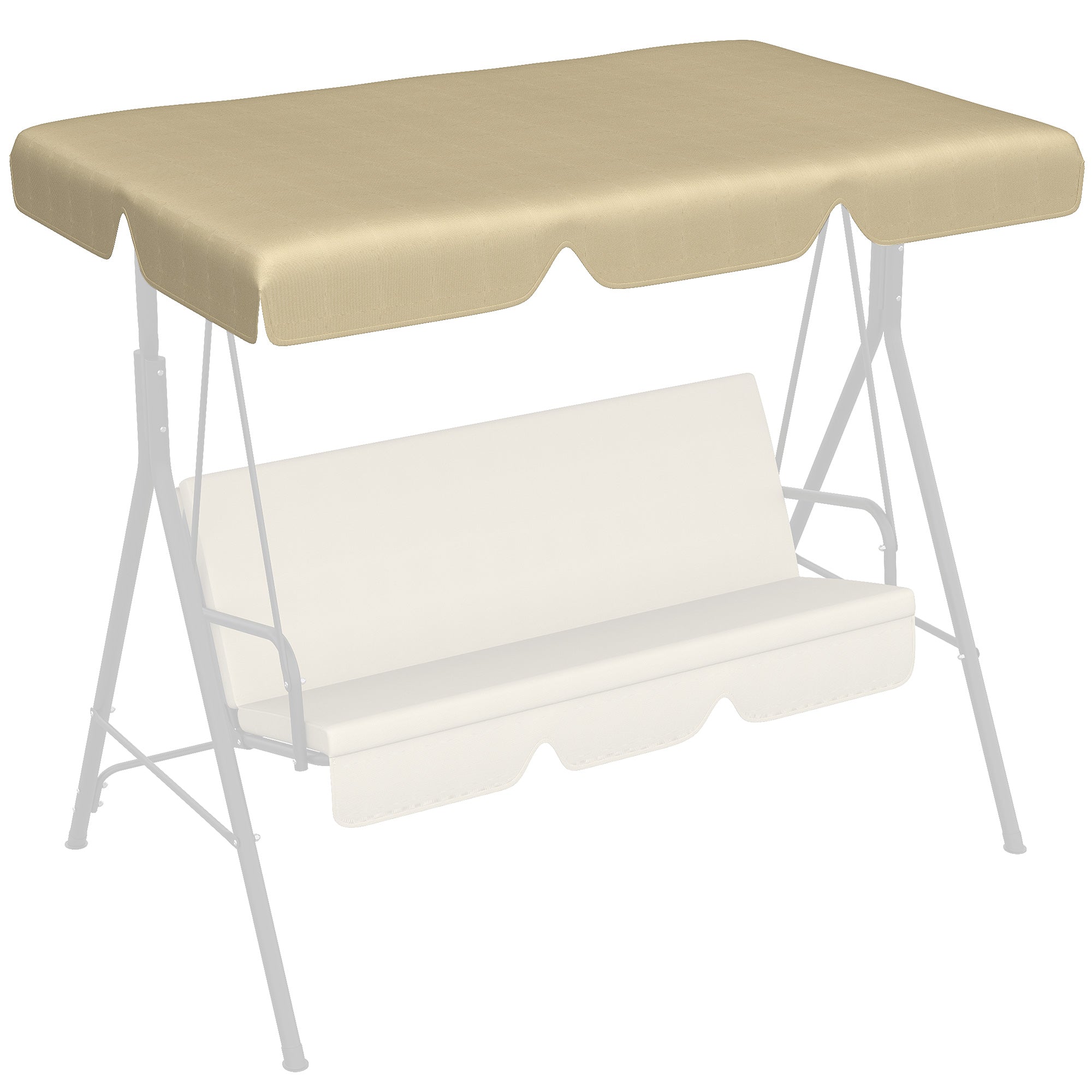 Toldo de Substituição para Baloiços 156x117x15 cm - Cor Bege