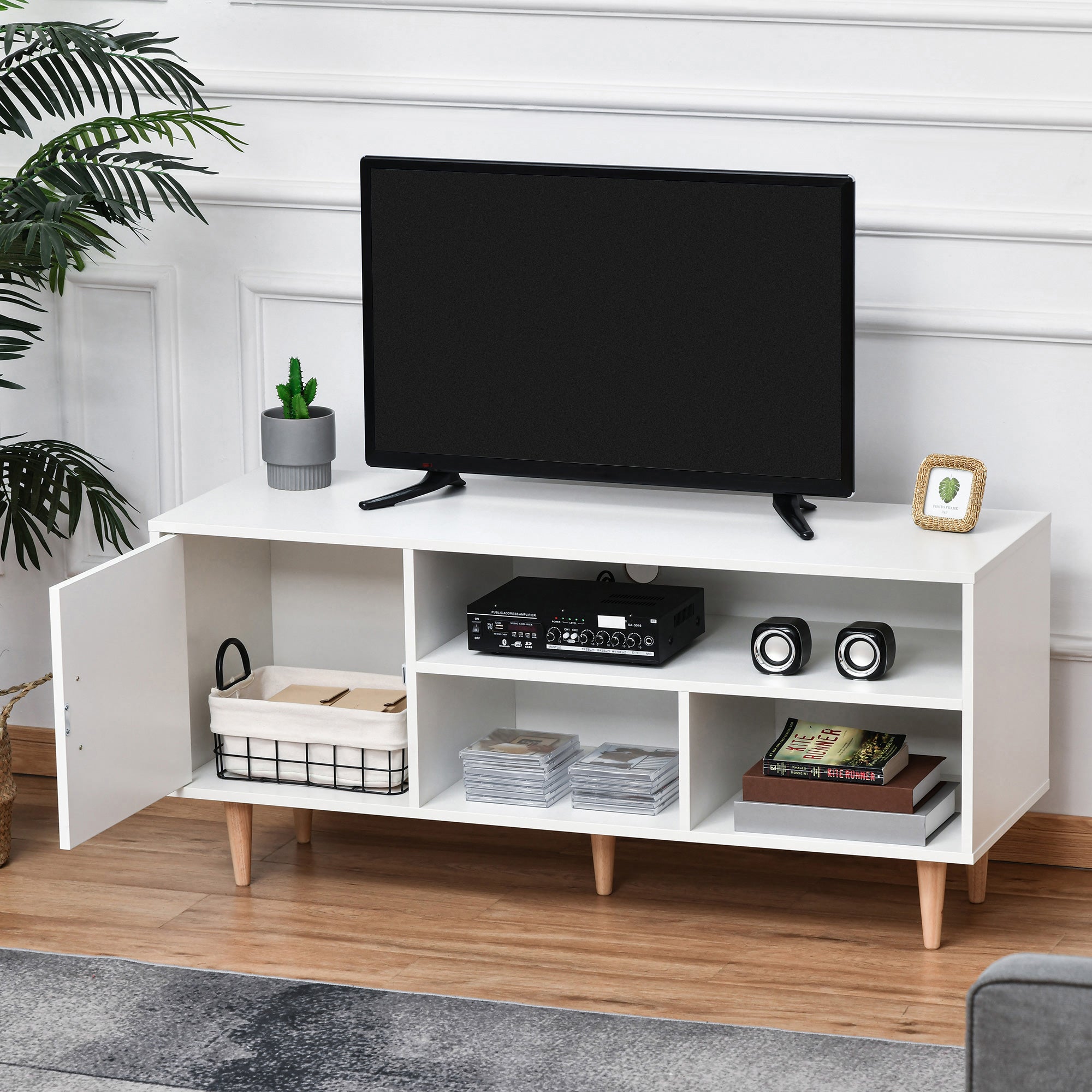 Móvel de TV Moderno 120x40x55cm Branco