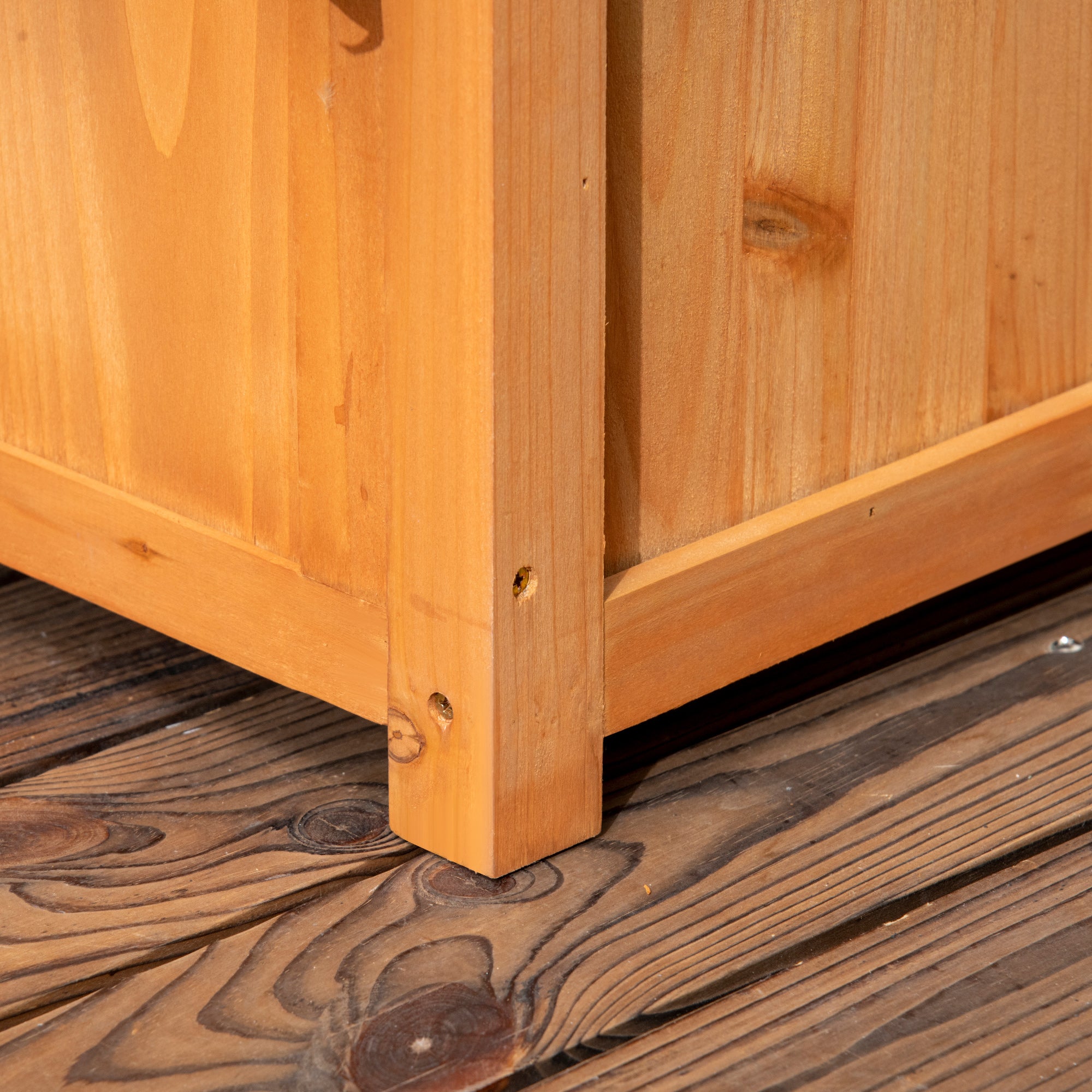 Floreira com Treliça em Forma de Arco – 83x36x153cm – Cor de Madeira Natural – Madeira