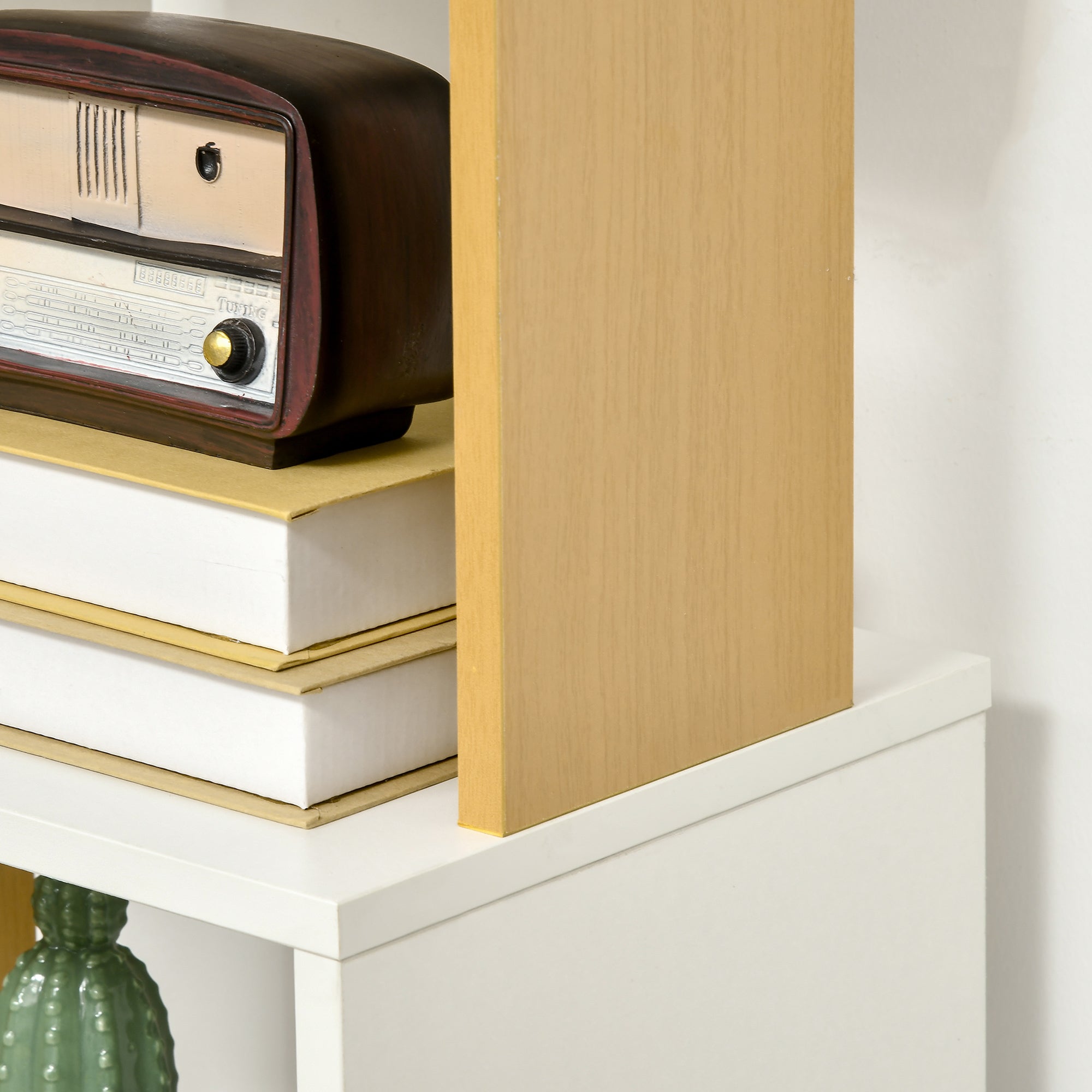 Estante em Forma de S – 33x28x161 cm – Branca – Melamina