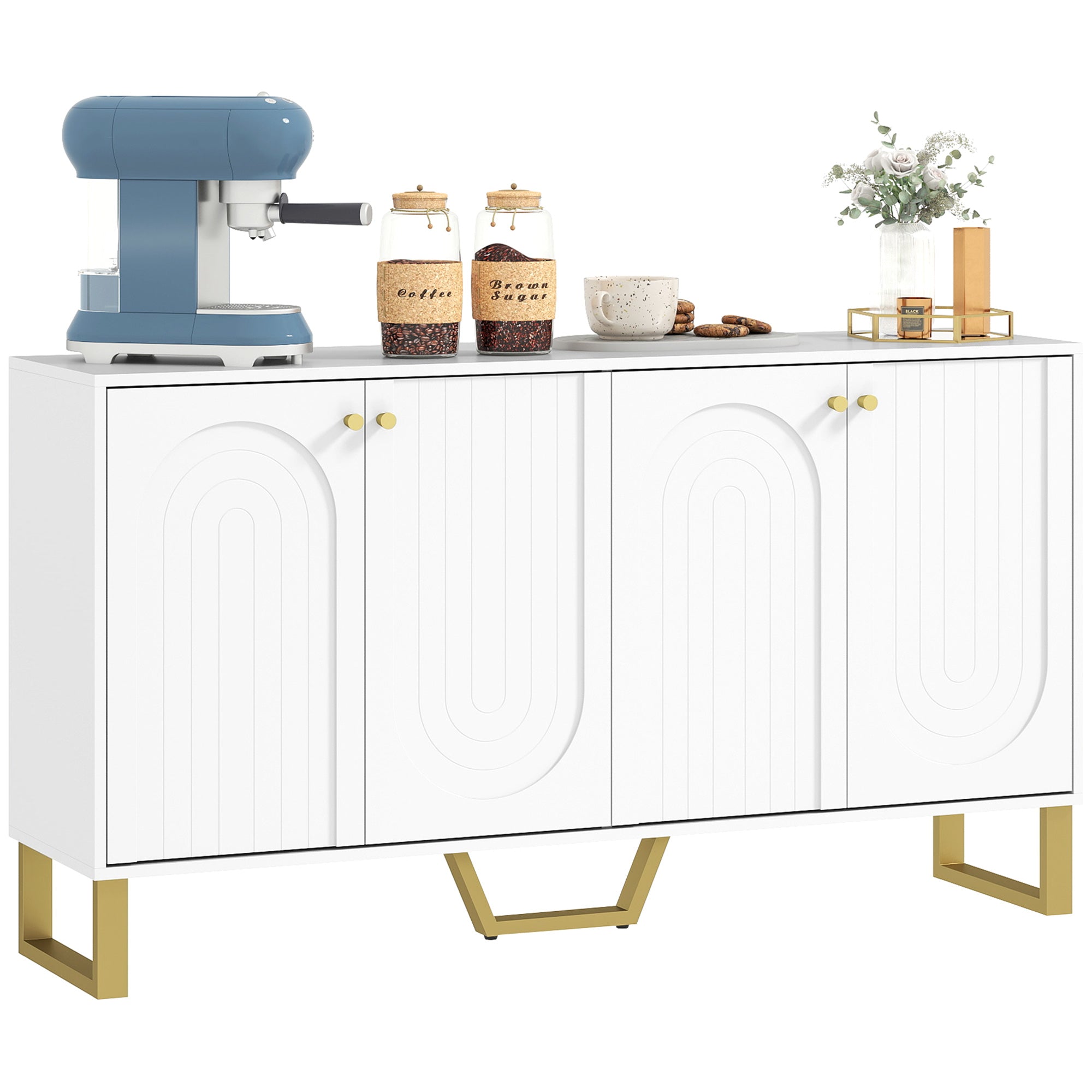 Aparador Moderno Branco 140,8x35x77,5 cm