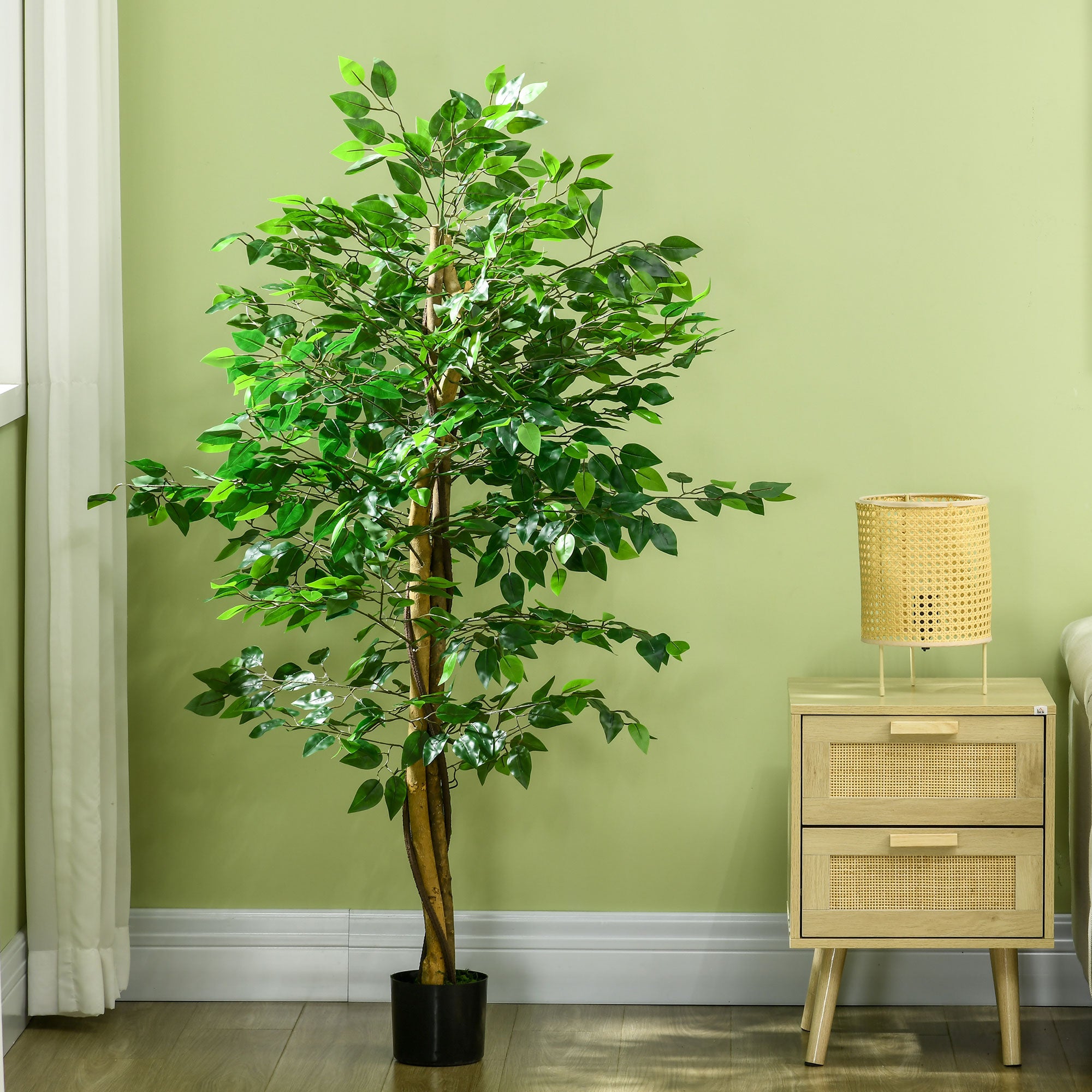 Planta Artificial Figueira – 15x15x150 cm – Verde – Plástico