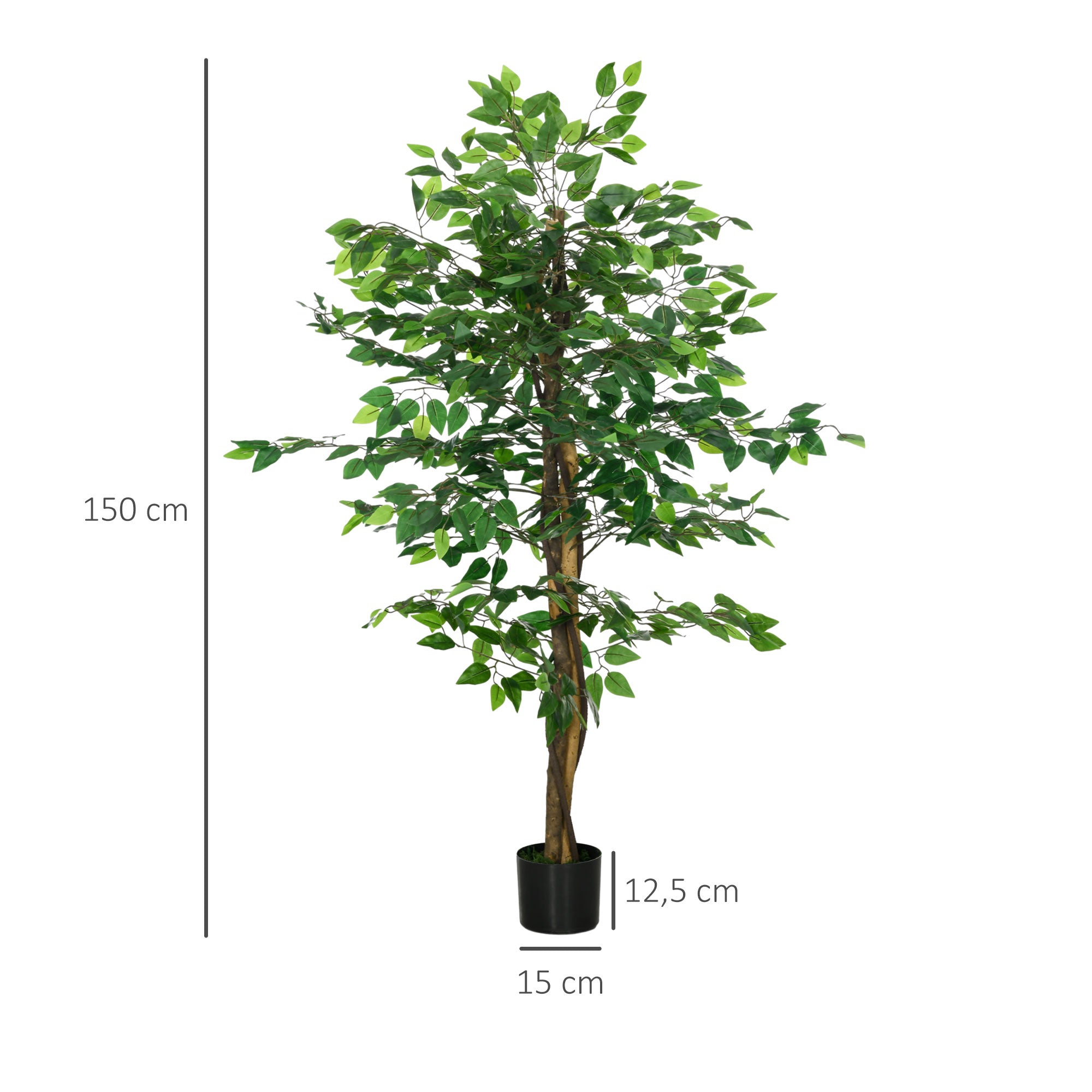 Planta Artificial Figueira – 15x15x150 cm – Verde – Plástico