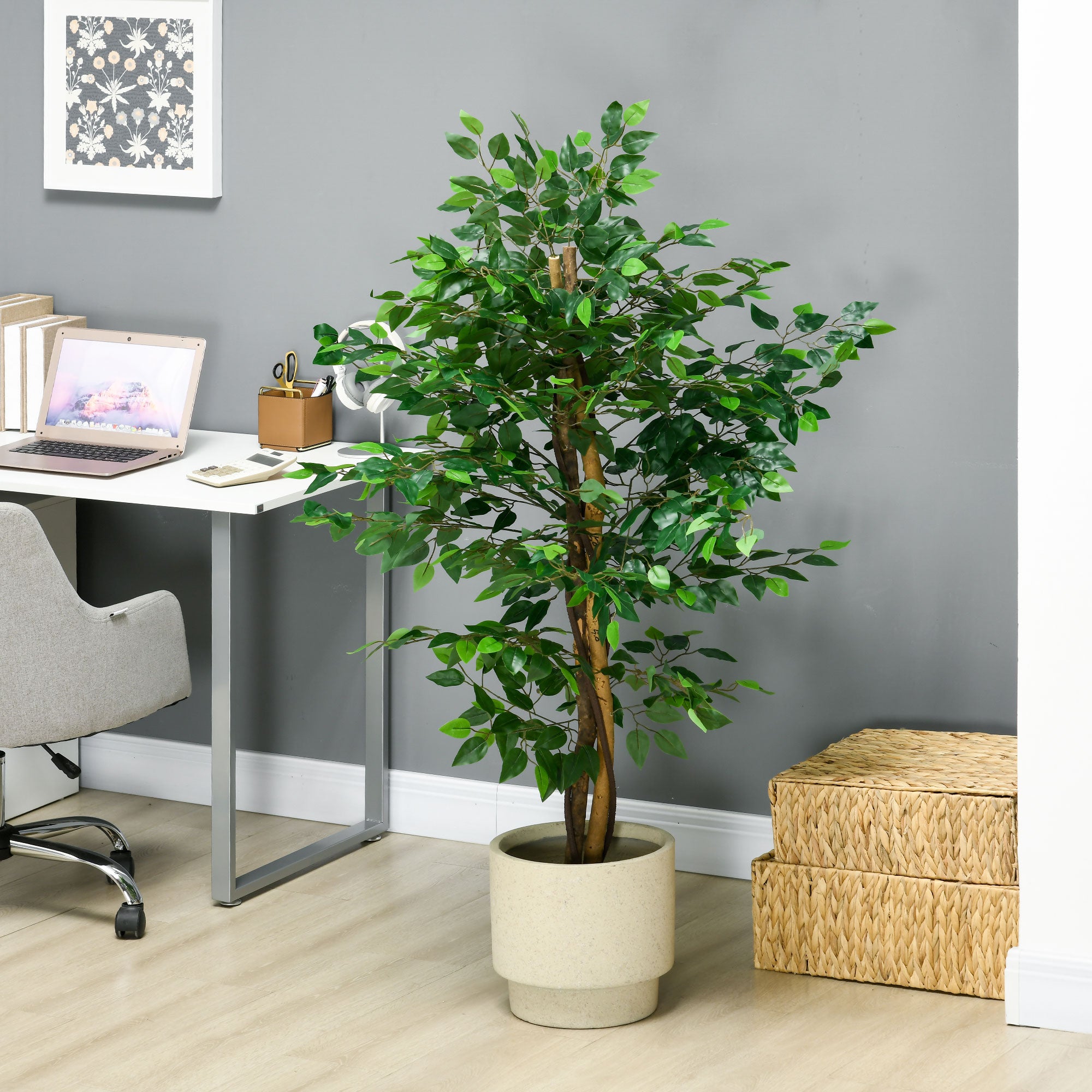 Planta Artificial Figueira – 15x15x150 cm – Verde – Plástico