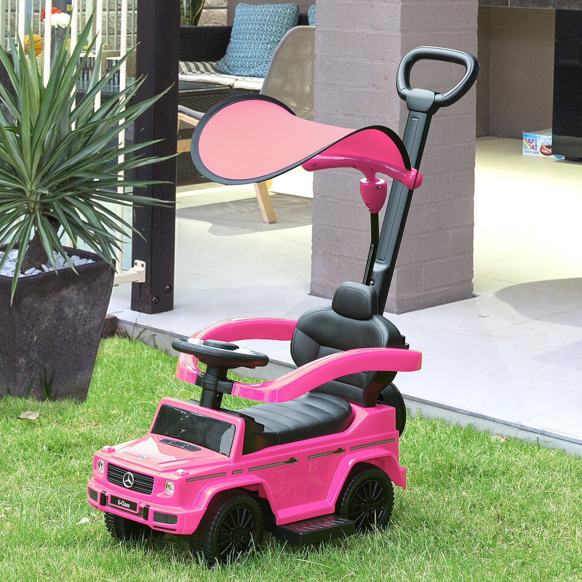 Carro Andador para Crianças 85,5x40,5x95 cm - Rosa