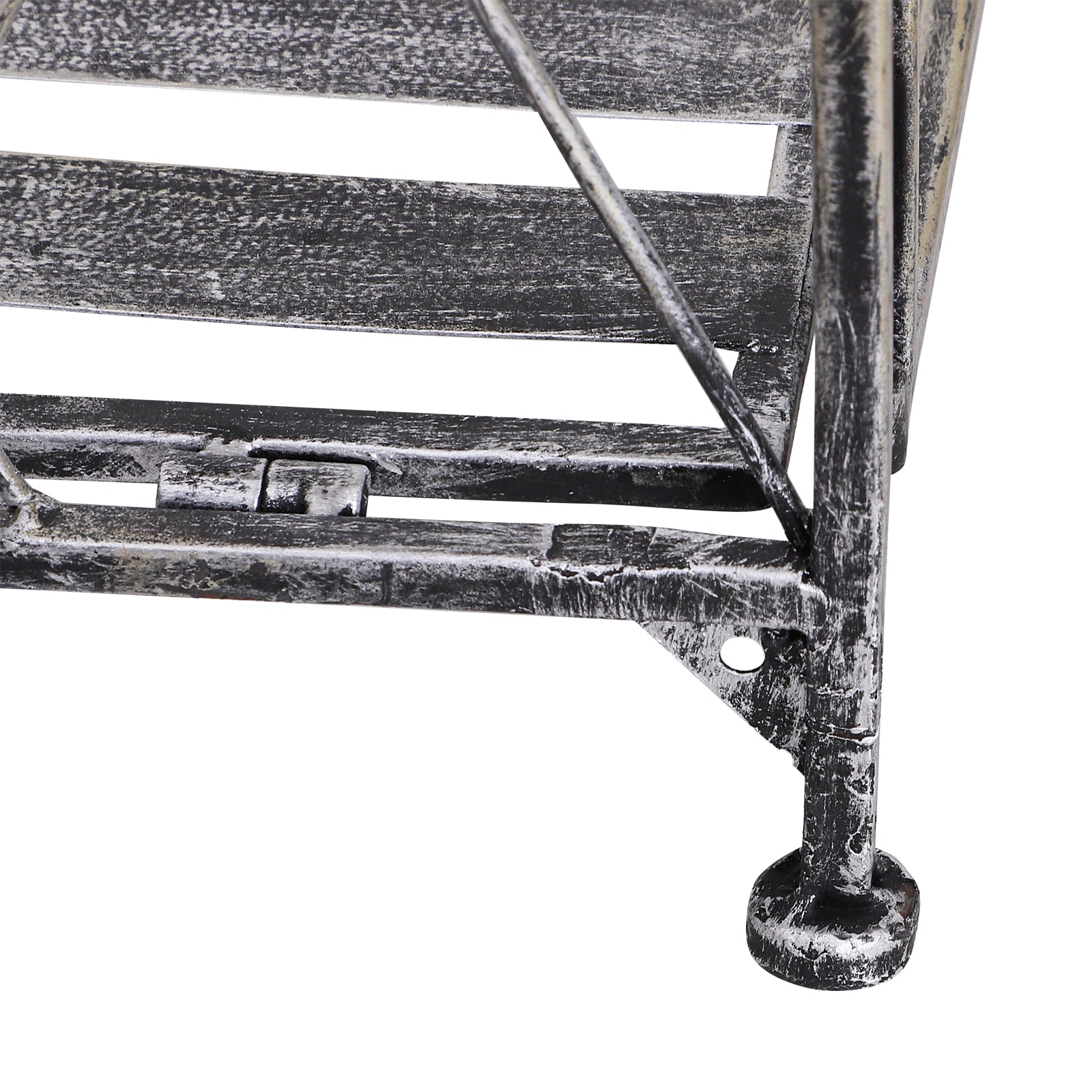 Suporte para Plantas de Metal 3 Níveis 44x25x96 cm Prata