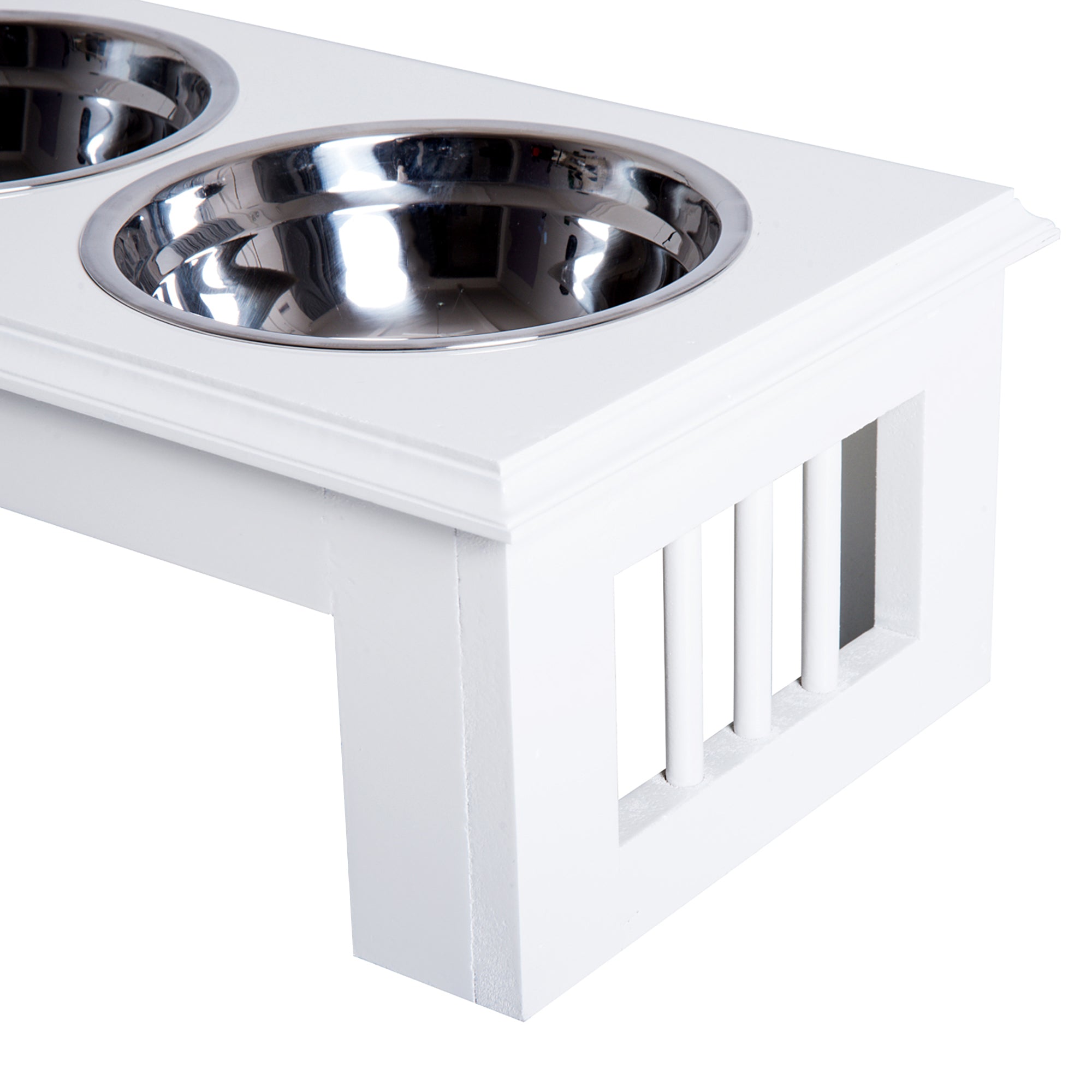 Comedouro Elevado para Cães 44x24x15 cm Branco
