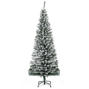 Árvore de Natal Artificial 180 cm Verde Nevado Ø60x180 cm