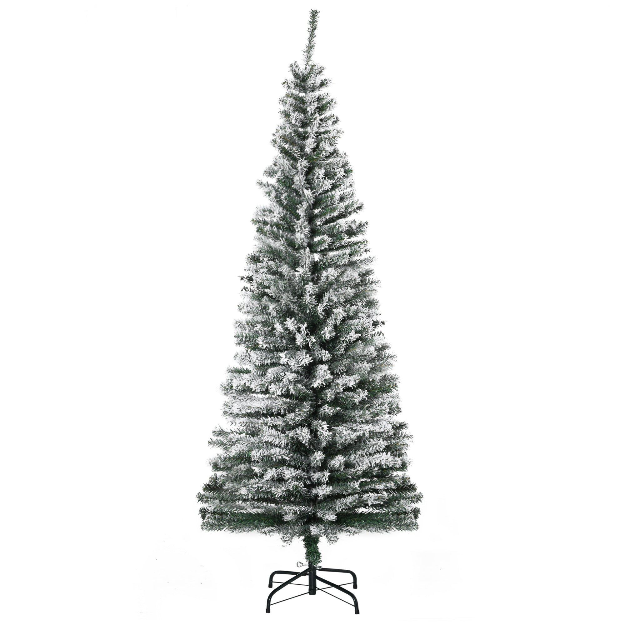 Árvore de Natal Artificial 180 cm Verde Nevado Ø60x180 cm