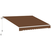 Toldo Manual Retrátil 295x245cm Cor Marrom - Proteção Solar para Janela e Porta