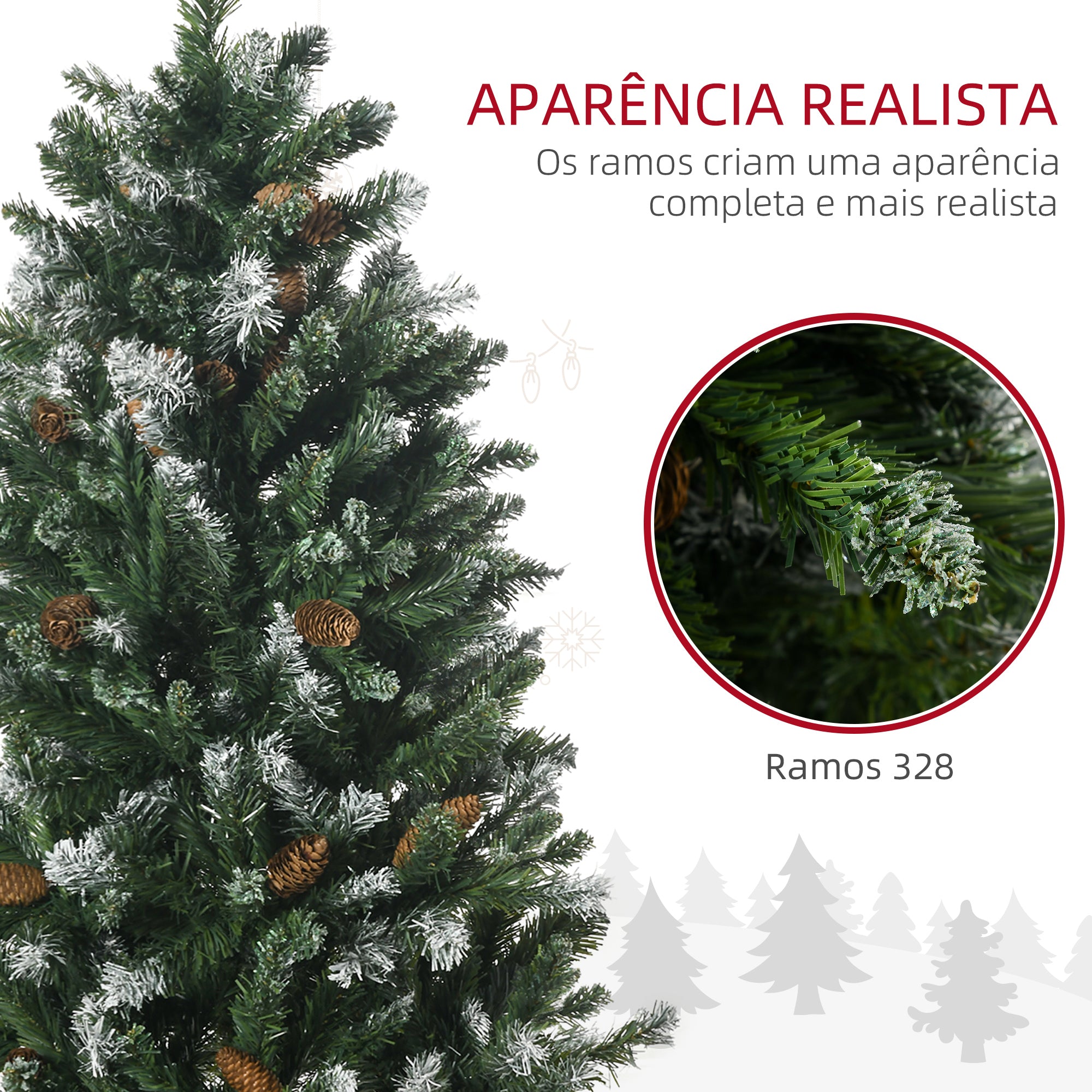 Árvore de Natal Artificial 120 cm Verde Ø70x120 cm