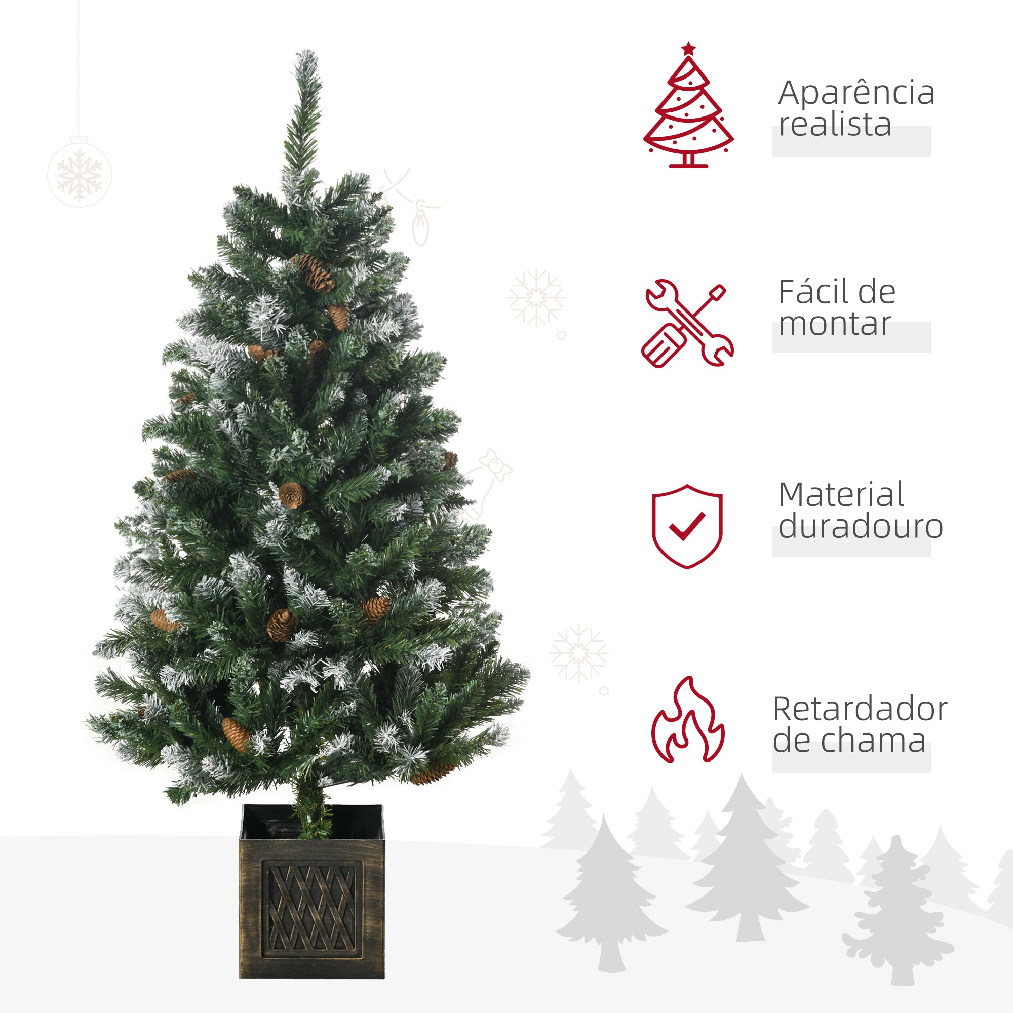 Árvore de Natal Artificial 120 cm Verde Ø70x120 cm