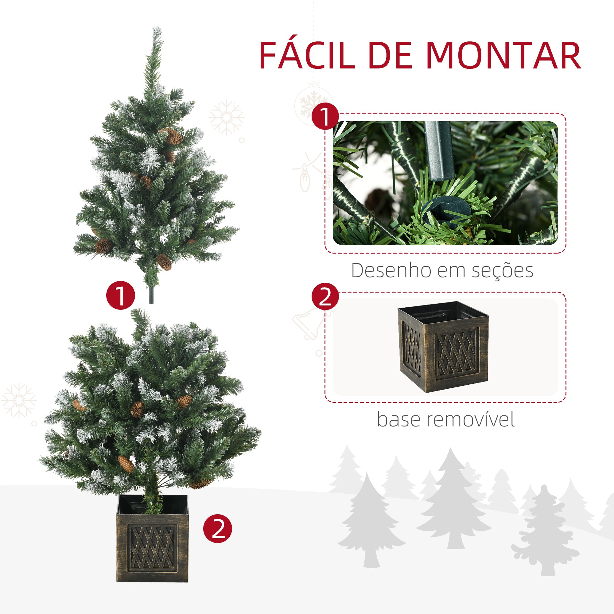 Árvore de Natal Artificial 120 cm Verde Ø70x120 cm