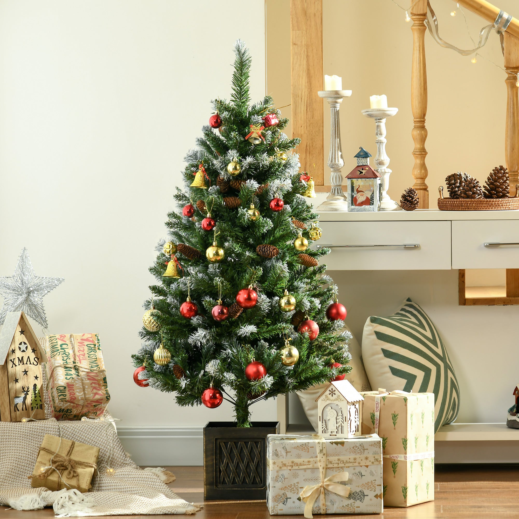 Árvore de Natal Artificial 120 cm Verde Ø70x120 cm