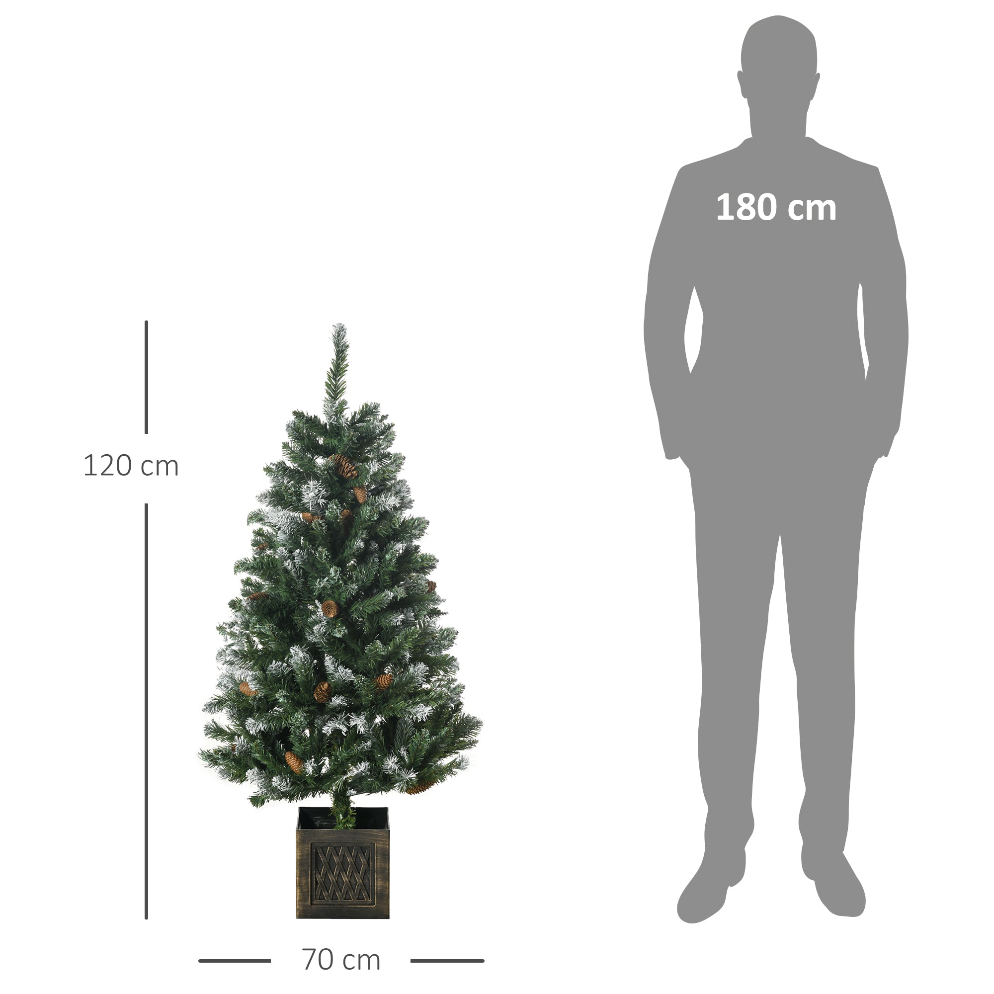 Árvore de Natal Artificial 120 cm Verde Ø70x120 cm