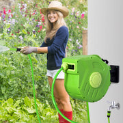 Enrolador de Mangueira Verde 47,5x15,5x35,5 cm - 15m+1,5m