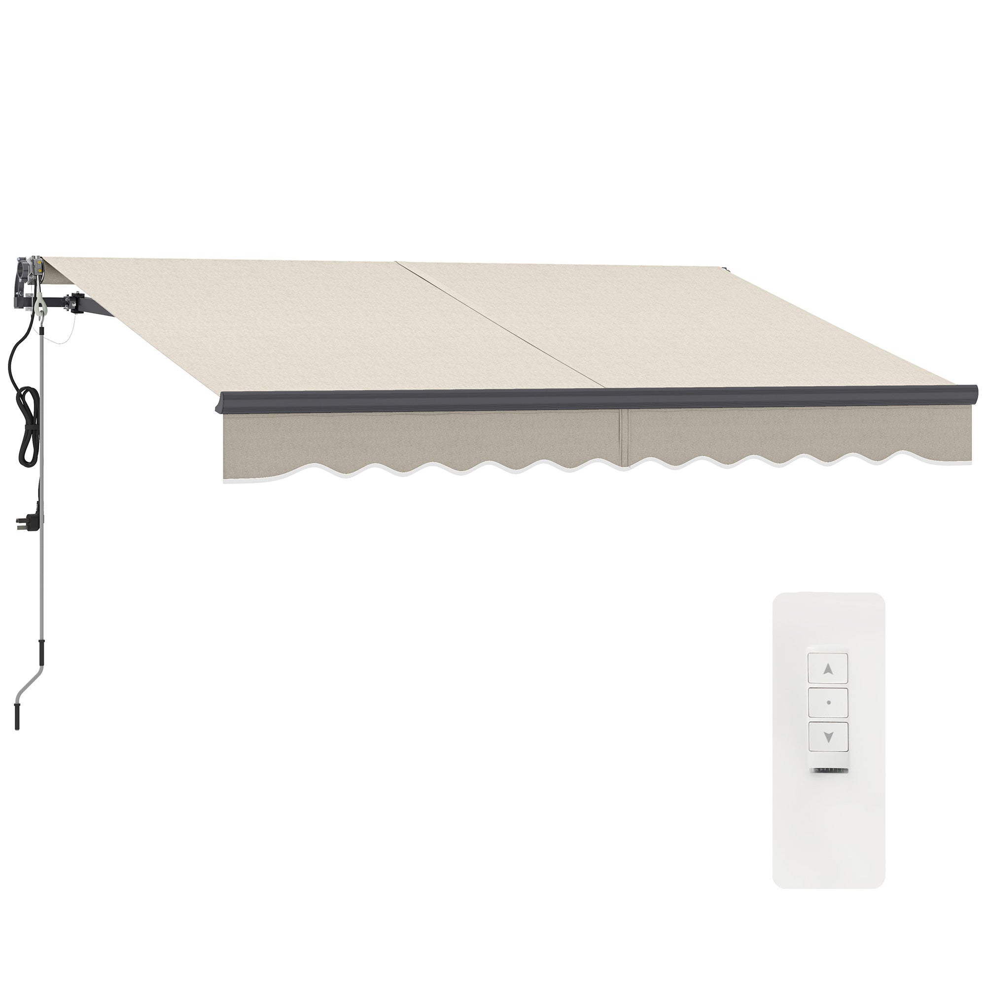 Toldo Elétrico Retrátil Creme Branco 296x250 cm