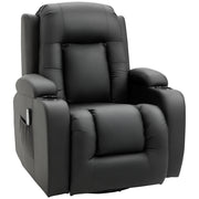Poltrona Reclinável com Massagem Vibratória e Aquecimento 85x94x104 cm Preto