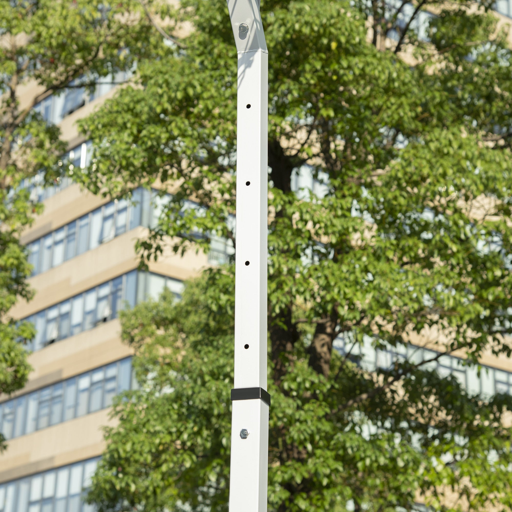 Tabela de Basquetebol – 260-305cm – Preto, Branco e Laranja – Aço e PVC