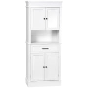 Armário de Cozinha Móvel Auxiliar Branco 74x39,5x183cm