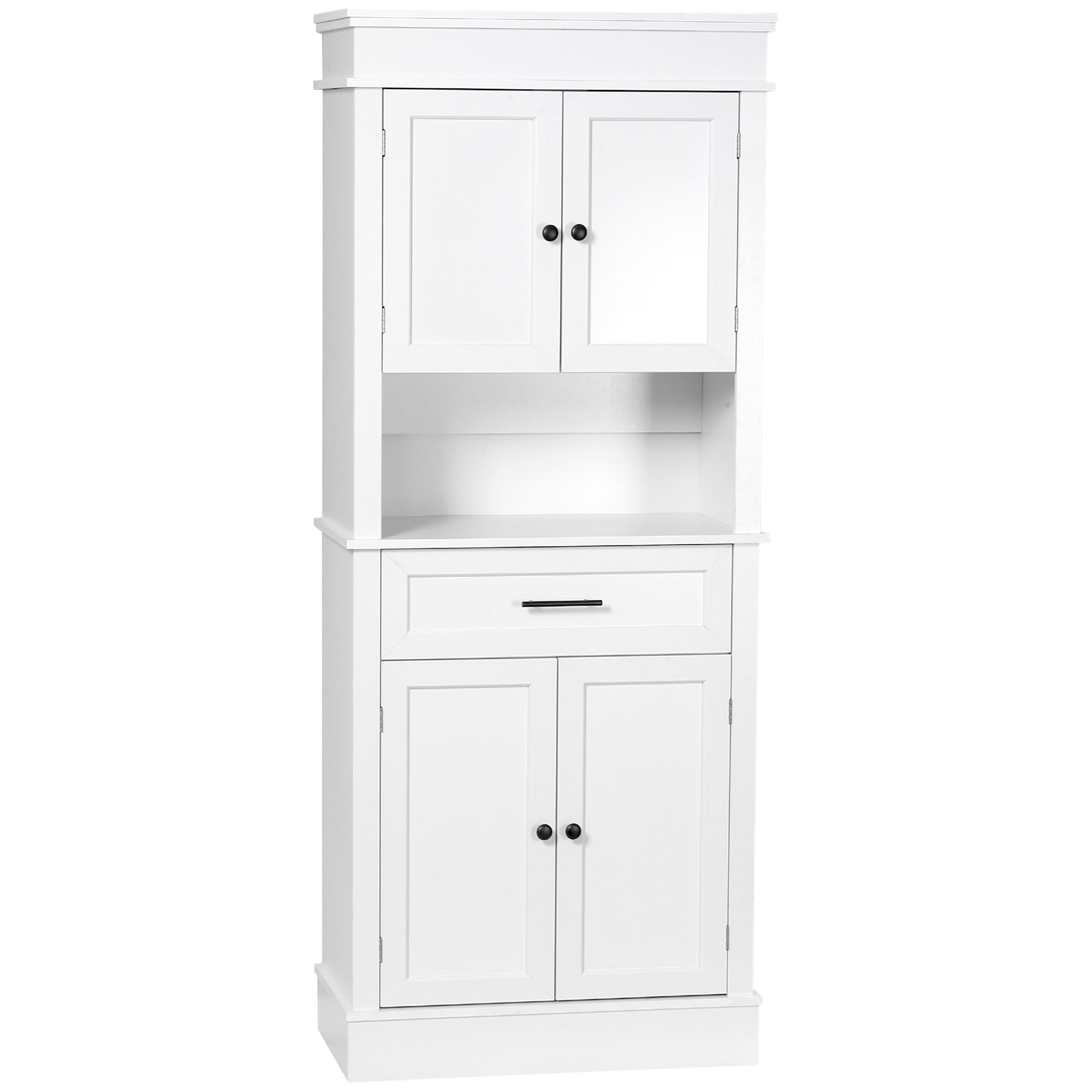 Armário de Cozinha Móvel Auxiliar Branco 74x39,5x183cm
