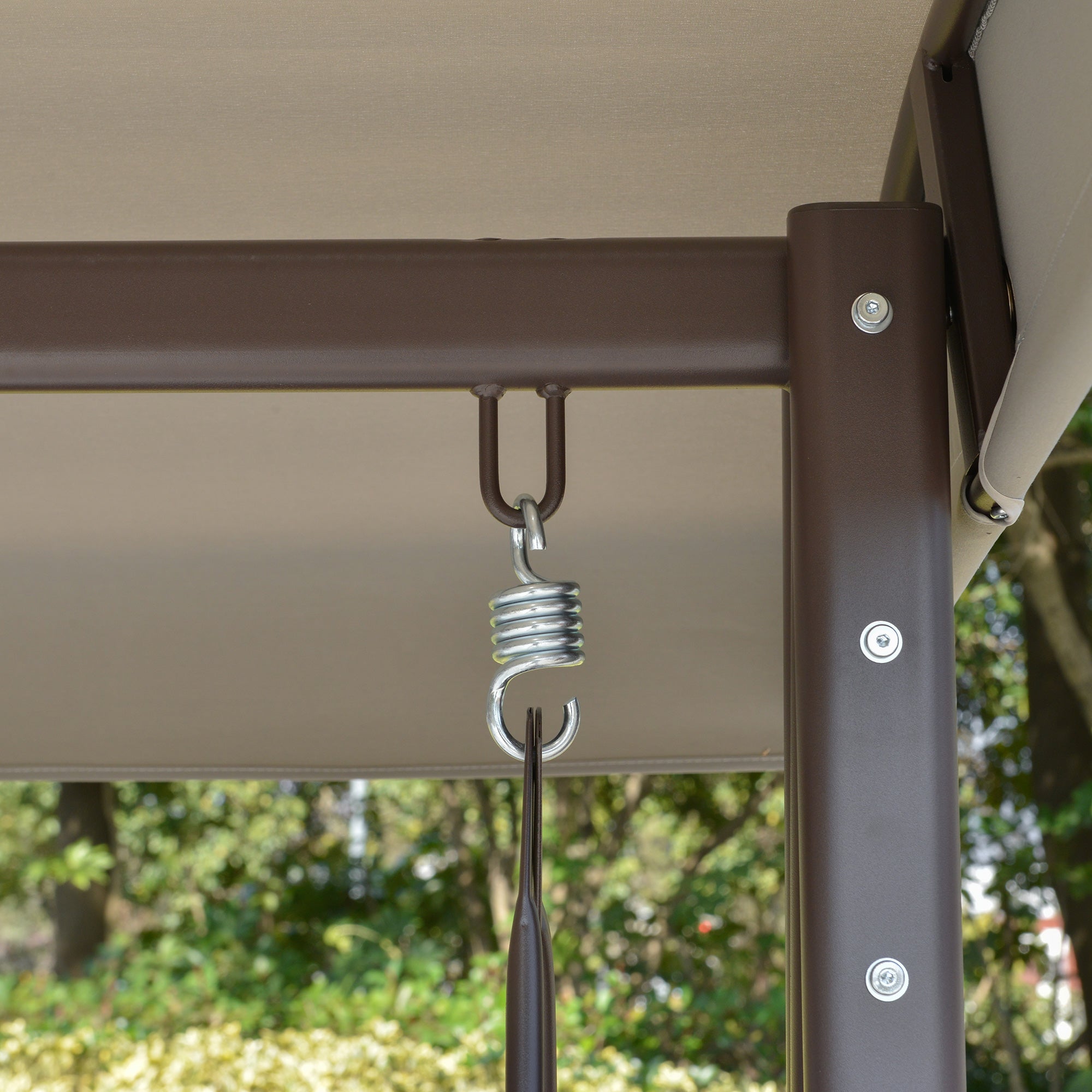 Banco Baloiço de Jardim 3 Lugares Cinzento 206x116x183cm
