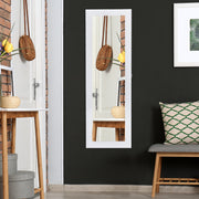 Espelho com Móvel de Bijuterias de Parede 37x9,5x112cm Branco