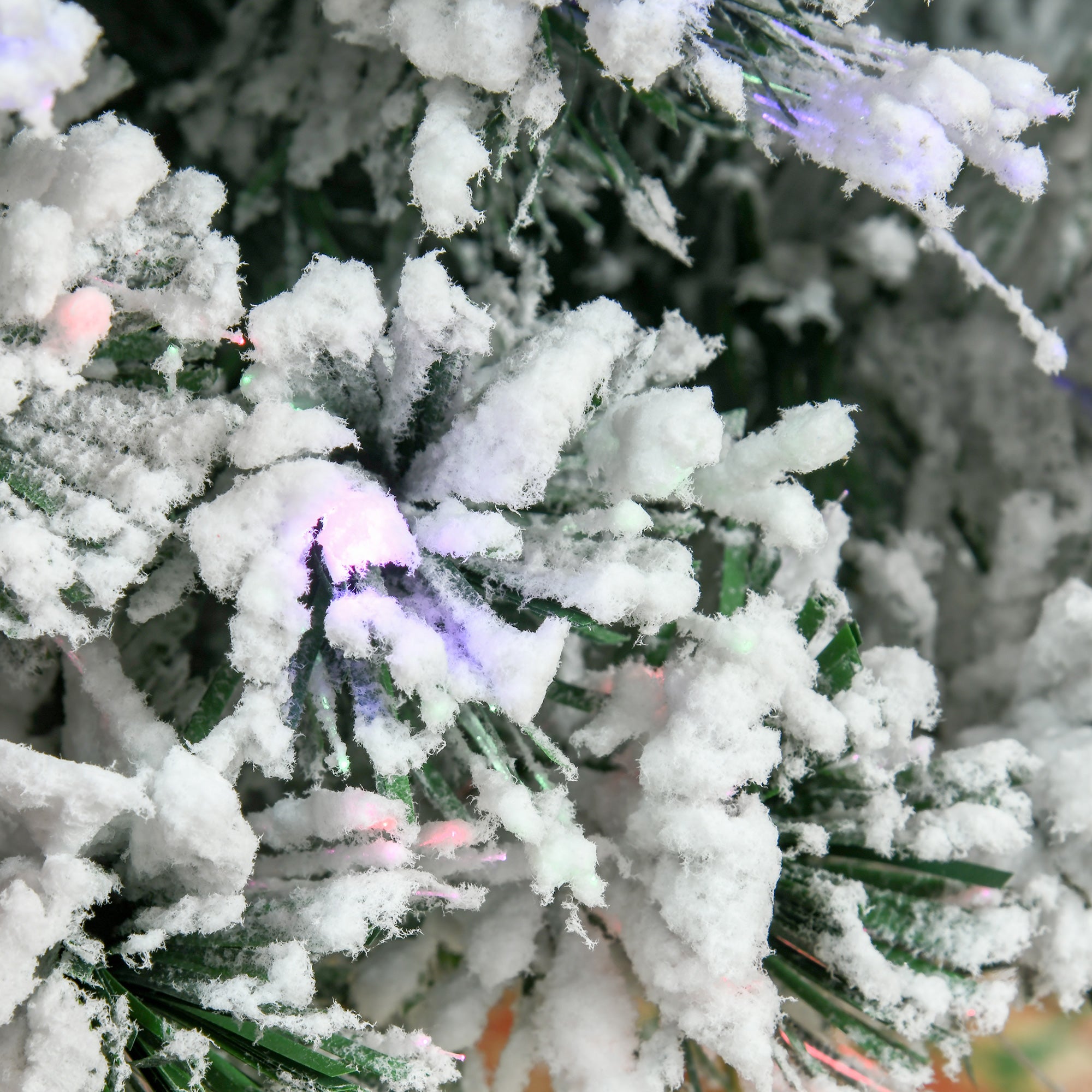 Árvore de Natal Artificial 180 cm Verde com Efeito Nevado e 32 Luzes LED