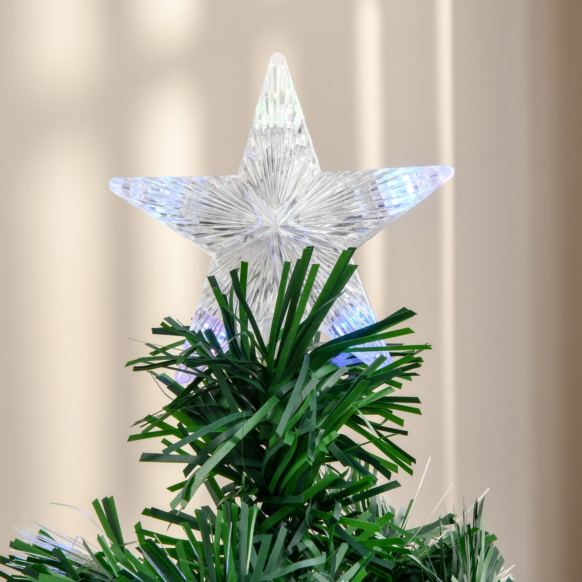 Árvore de Natal Artificial 120 cm Verde com 130 Ramos e Luzes LED