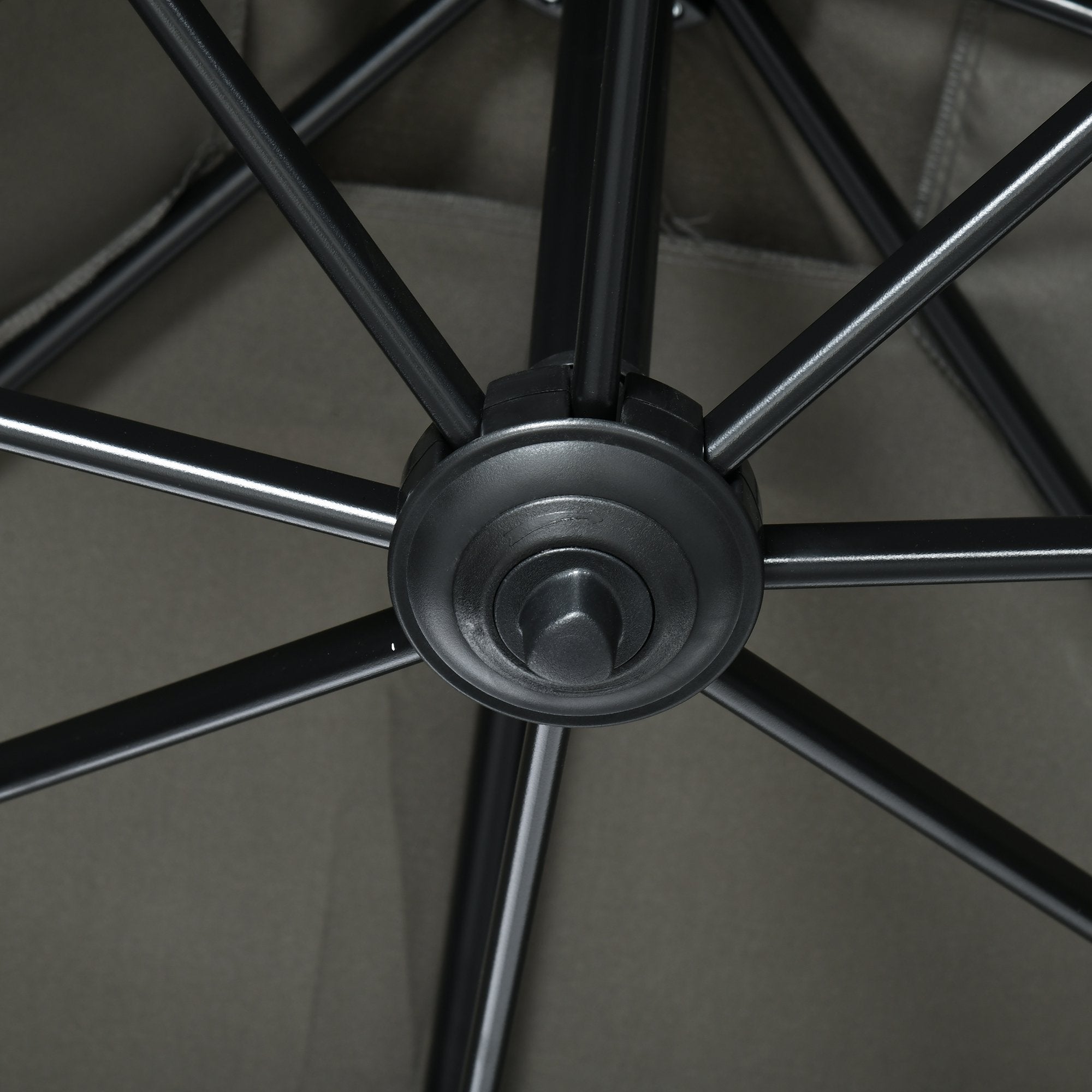 Chapéu de Sol de Jardim – 245x245x245 cm – Cinzento – Alumínio e Poliéster