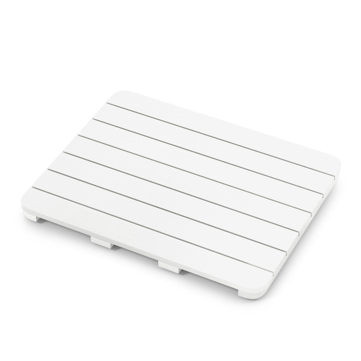 Tapete de Casa de Banho Impermeável – 60 x 48 cm – Branco – Material HIPS