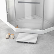 Tapete de Banho Impermeável – 55 x 34 cm – Branco – HIPS