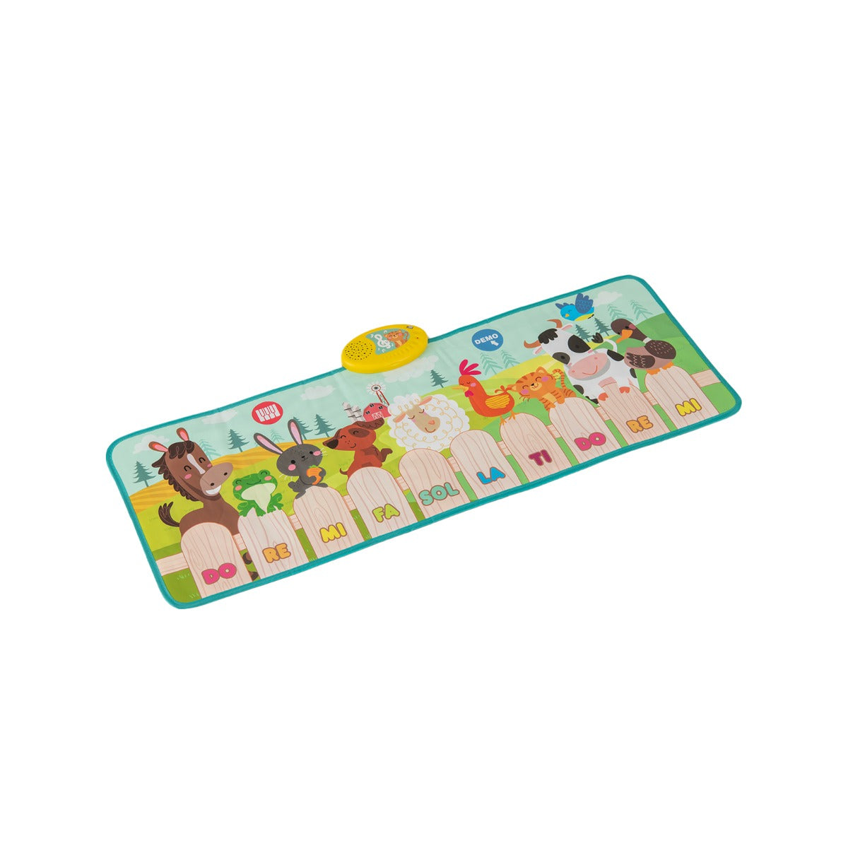 Tapete Musical para Crianças com 10 Sons de Animais, 10 Teclas e Canções Incorporadas a Partir dos 3 Anos 95 x 36 cm Multicolor
