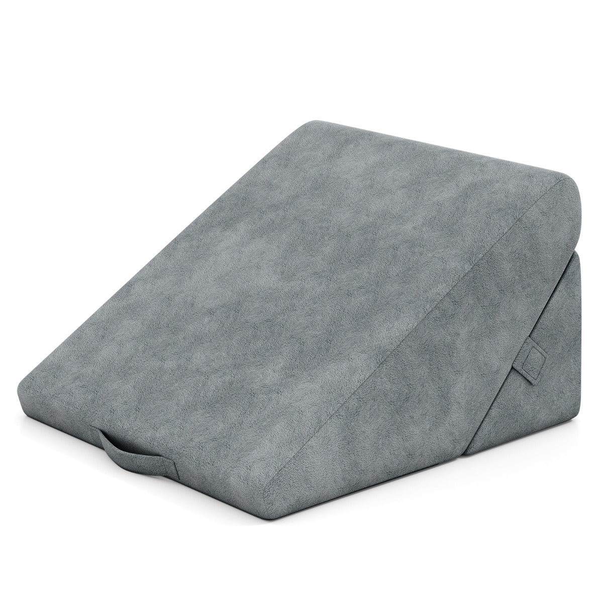 Almofada de Cunha de Espuma para Cama e Sofá com Capa Removível Almofada Triangular para Leitura e Relaxamento em Castanho Cinzento
