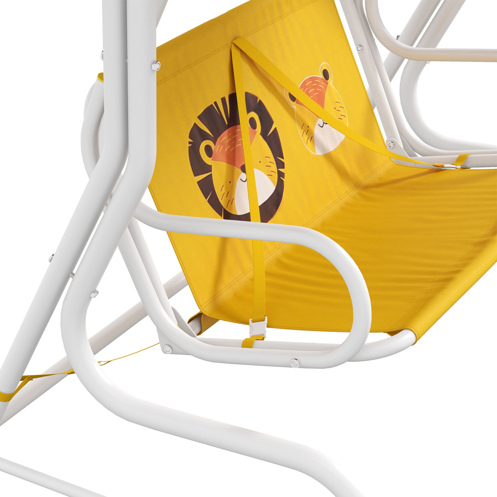 Balanço Infantil de Jardim Amarelo 110x70x110 cm